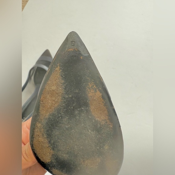 Fendi Navy Blue Black Mesh leather trim Colibri pumps EU 38 - Picture 12 of 13